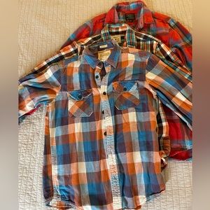 American Eagle Flannel Lot Bundle Size Medium and Medium Tall